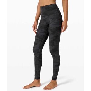 Lululemon Align Pant 28" Heritage 365 Camo Deep Coal Multi Women’s Size 6